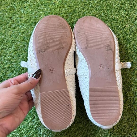 Bundle of black, tan & white Mary Jane ballet flats, size 6.5/37 - Picture 5 of 7